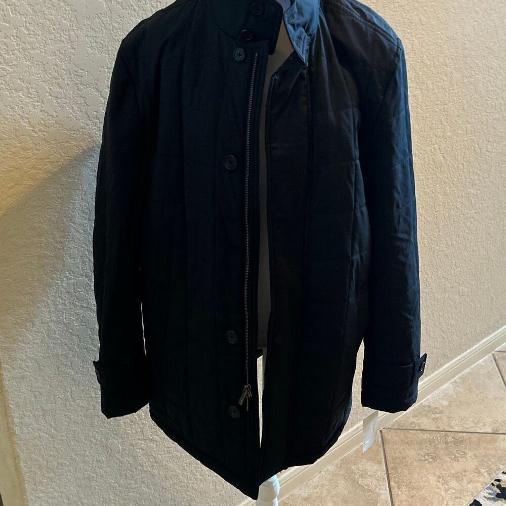 Cardinal Of Canada Men’s Size M Quilted Car Coat Black Winter Contemporary